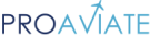 Logo leteckej akadémie ProAviate so siluetou lietadla