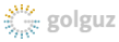 Logo vinárstva Golguz na čiernom pozadí so symbolom slnka