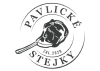 Logo Pavlické stejky s ilustráciou mäsa na kosti