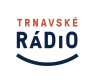 Logo Trnavské rádio s textom a modrým oblúkom
